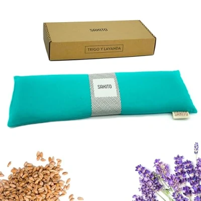 Immagine di Cuscino Termico Cervicale (42x12 cm) Riscaldante Scalda Collo Cervicali Scaldino con Semi di Grano e Lavanda