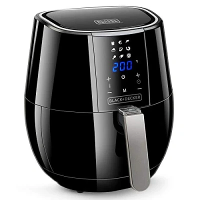 Immagine di Black+Decker BXAF3500E Friggitrice ad aria digitale senza olio, 1500W, 3,5L, 99% di grassi.Frigge,arrostisce,cuoce in forno e riscalda. Pannello touch. Antiaderente