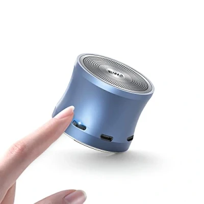 Immagine di Ewa A109mini Cassa Portatile Bluetooth Wireless, Suono Potente con Radiatore dei Bassi, Piccolo Altoparlante, Supporta Schede TF e Selfie, Mini per Viaggi, Casa, Escursioni (Blu)