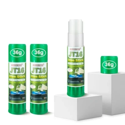 Immagine di GEEETECH colla per stampante 3D, confezione da 3 pezzi (JT16), perfetta adesione della 3D del primo strato, formula solubile in acqua, stampa compatibile con PLA, ABS
