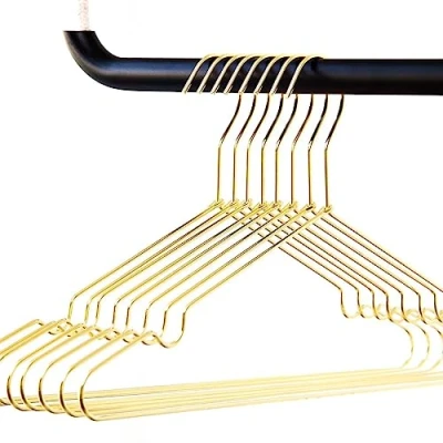 Immagine di rod &amp; knot Grucce appendiabiti in metallo resistente, 8 pezzi, colore: oro gold