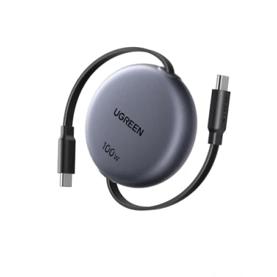 Immagine di UGREEN 100W Cavo USB C Retrattile PD 3.0, Cable Type Avvolgibile Ricarica Rapida, Compatibile con MacBook, iPad Air, ASUS, HP, iPhone 16/15 Plus Pro Max, Galaxy S25 S24 Ultra, Pixel 9/8/7.