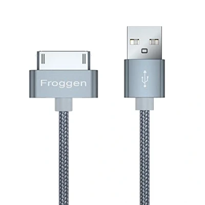 Immagine di Froggen Cavo Compatibile con iPhone 4s, 30 Pin USB Sync e Nylon di Caricamento 4s / 4 3G 3GS, Pad 1 2 3 Pod