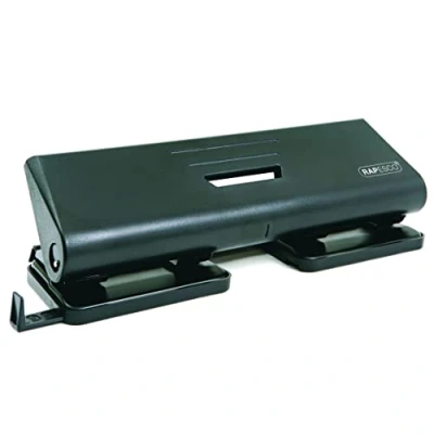 Immagine di Rapesco ‎PF75P0B1 Perforatrice a 4 Fori 75 P, Fora fino 16 Fogli, Nero