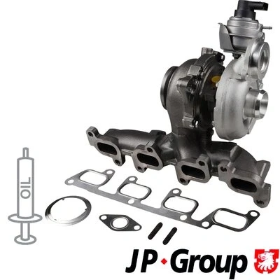 Immagine di JP GROUP 1117404200 Turbina Turbocompressore a gas scarico incl. Kit guarnizioni VOLKSWAGEN: Transporter 5 Bus, Multivan 6, 6 Bus