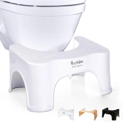 Immagine di HOCA Originale sgabello bagno fisiologico / panchetto medico per WC contro emorroidi, stitichezza, colon irritabile poggiapiedi un sollievo più sano bambini