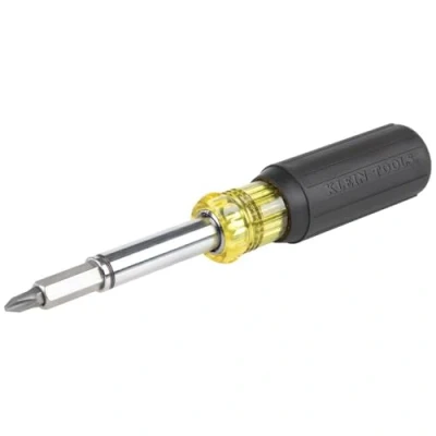 Immagine di Klein Tools 32500MAG Cacciavite magnetico multi bit, 11 in 1, attrezzo multiuso con 8 punte, 3 dimensioni cacciavite, impugnatura a cuscino