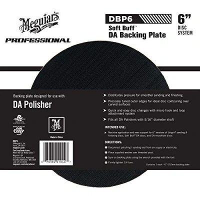 Immagine di MEGUIAR&#039;S Meguiars DBP6 Soft Buff Backing Plate 6&#039;&#039; 152 mm, Platorello per Lucidatrice rotorbitale