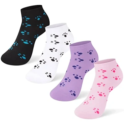 Immagine di L&amp;K II 12 Paia di Calzini da Ginnastica Donna, Estivi Bambina in Cotone con Motivo a righe e pois 92279 35 38