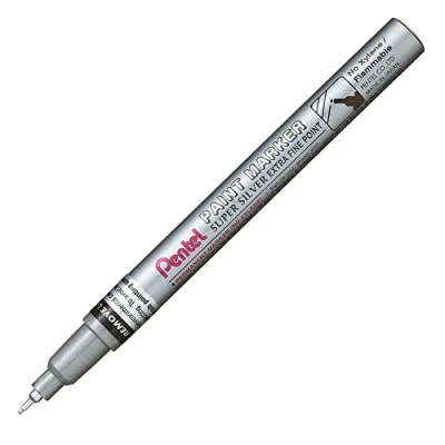Immagine di Pentel MFP10 Paint Marker marcatore vernice punta extra fine 0,6 mm argento 12 pz