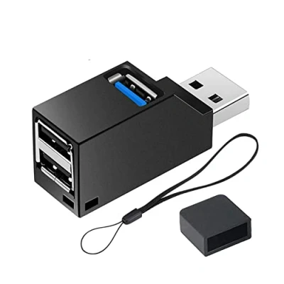 Immagine di iJiGui USB 3.0 3 Porte Hub Splitter, Adattatore Multiporta con 1 Dati + 2 2.0, può Connettersi a Disco U, Lettore di Schede, Scatola per Rigido e Altre Apparecchiature Nero