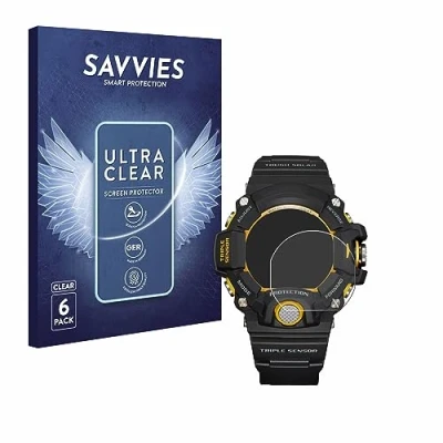 Immagine di savvies (6 Pezzi Pellicola Protettiva per Casio G Shock GW 9400Y 1 Protezione Schermo Trasparente