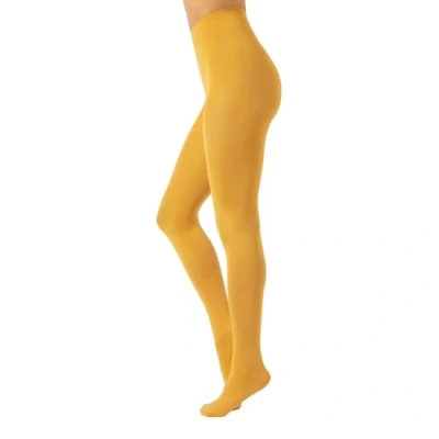 Immagine di CALZITALY Collant Opachi, Coprente, in Microfibra, Colorati S, M, L, XL, XXL, 3XL, 4XL 80 DEN Made Italy (4XL, Ocra)