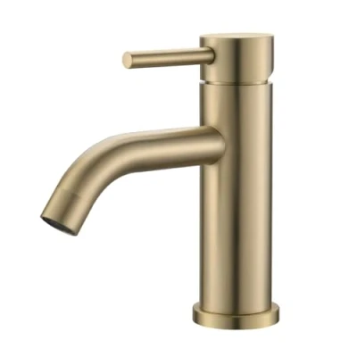 Immagine di Ibergrif M11003Y Rubinetto Bagno Classico, Miscelatore Monocomando Lavabo, Lavabo per Acqua Calda e Fredda, Acciaio Inossidabile, Oro