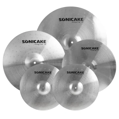 Immagine di SONICAKE Set Piatti 14&quot; HiHat+16&quot; Crash+18&quot; Crash+20&quot; Ride Lega 5 pezzi