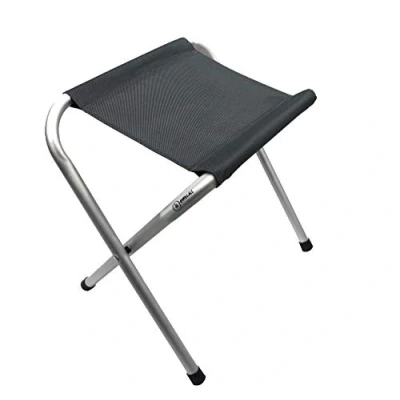 Immagine di Homecall Sgabello pieghevole da campeggio in alluminio colore grigio