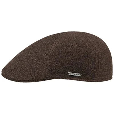 Immagine di Stetson Texas Wool Gatsby cap Coppola Uomo Berretti Piatti Cappello Piatto Berretto Becco Anatra con Visiera, Fodera, Fodera Inverno Autunno/Inverno XXL (62 63 cm) Marrone