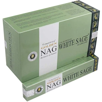 Immagine di Vijayshree Visayshree Incenso Golden NAG White Sage 15 g