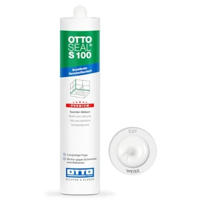 Immagine di OttoSeal S100 Silicone per sanitari, 300 ml, diversi colori a scelta, bianco, 221790