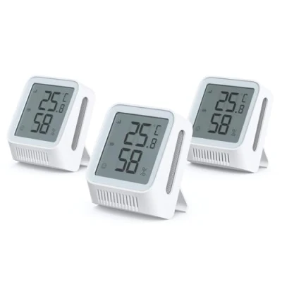 Immagine di X sense 3 termometri digitali per interni, mini Wi Fi con app Xsense, gamma di comfort personalizzata, indicatore Smiley, compatibile Alexa, richiede stazione base SBS50