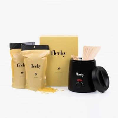 Immagine di Fleeky Wax Heater Kit Set completo di cera elettrico con scalda per pelle liscia come la seta su fleek, risultati professionali e maneggevolezza principianti
