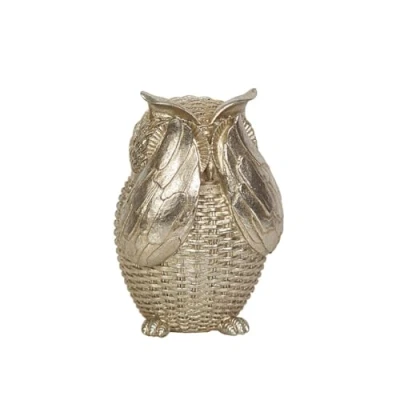 Immagine di Romimex Statuetta decorativa argento resina gufo 11 x 15 10 cm