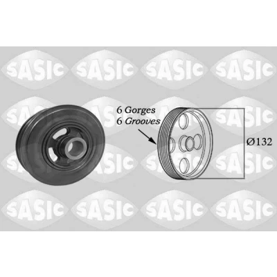 Immagine di SASIC 2156084 Puleggia Albero Motore 132mm FORD: MONDEO 4 Stufenheck, Turnier, C Max 2