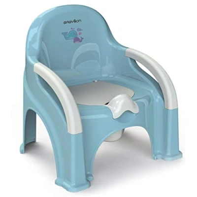 Immagine di BABYLON Vasino per bambini con coperchio Premier anti scivolo wc, colore: blu