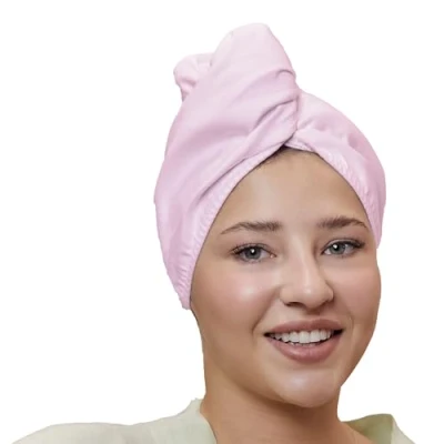 Immagine di Asciugamano Capelli Turbante in Microfibra, Per Bagnati, Asciugacapelli Universale, Hair Wrap Riutilizzabile, Microfibra Capelli, Tutti i Tipi di