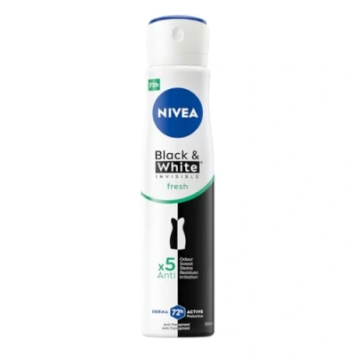 Immagine di NIVEA Spray fresco invisibile bianco e nero, 250 ml