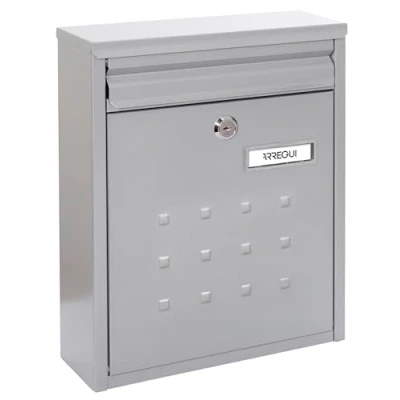 Immagine di ARREGUI Dime V1322 Cassetta Postale Individuale in Acciaio, della Posta da Parete, Componibile, Fondo Stretto, Dimensione M (DIN A4 e Riviste), Argento