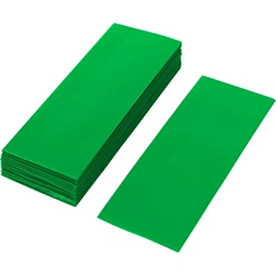 Immagine di ISOLATECH PVC termorestringente 2:1 100pz verde piatto dimensioni 30mm lunghezza 72mm per 18650 batterie ricaricabili condensatore campeggio auto cavo elettrico riparazione non etichettati