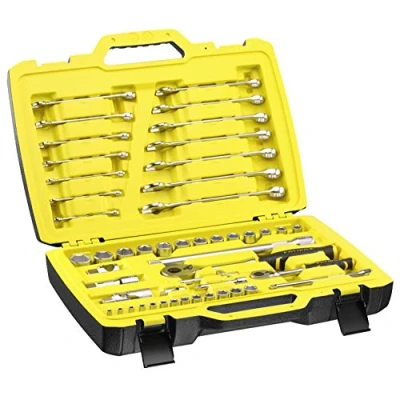 Immagine di STANLEY FATMAX set 49 pz chiavi a bussola attacco misto 1/4&quot; e 1/2&quot; con combinate