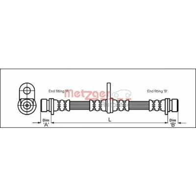 Immagine di METZGER 4113290 Tubi Freno 320 F10 x 1 HONDA: CIVIC 6 Hatchback, V 2 Shuttle