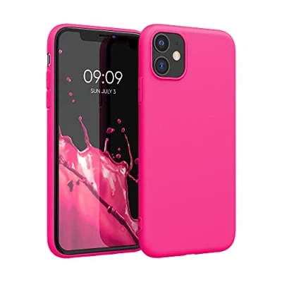 Immagine di kwmobile Custodia Compatibile con Apple iPhone 11 Cover Back Case per Smartphone in Silicone TPU Protezione Gommata rosa shocking