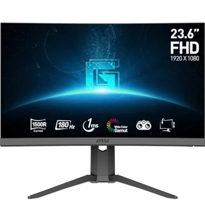 Immagine di MSI G24C6P E2 Monitor Gaming 23,6&quot; FHD Pannello VA Rapid (1920 x 1080), 180Hz / 1ms curvatura 1500R, Adaptive Sync, Anti sfrarfallio, riduzione luce blu DP 1.2a, HDMI 2.0b CEC