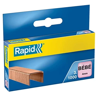 Immagine di &#039;Rapid punti metallici Bambino, lunghezza 4 mm, 3000 metallici, cuce fino a 15 Fogli, filo robusto ramato, 11974688