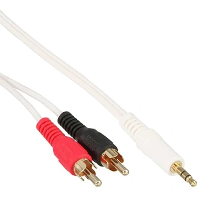 Immagine di InLine 1 m RCA/3,5 mm Stereo cavo audio 3,5 bianco Cavi (3,5 mm, m, bianco)
