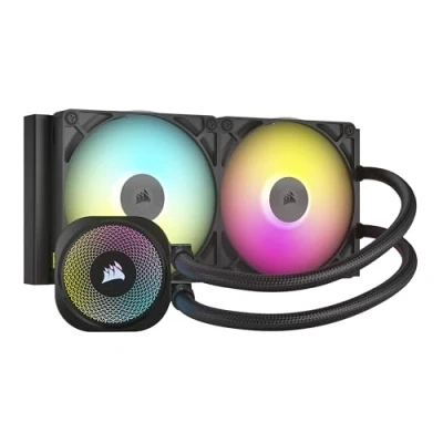 Immagine di CORSAIR iCUE LINK TITAN 280 RX RGB Raffreddatore CPU a Liquido 280mm AIO 2x RX140 Ventole Incluse Adatto Intel LGA 1851/1700, AMD AM5/AM4 Hub di Sistema Incluso Nero