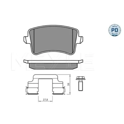 Immagine di MEYLE 025 246 0617 2/PD Kit pastiglie freno AUDI: A4 B8 Avant, Q5, A5 Coupe