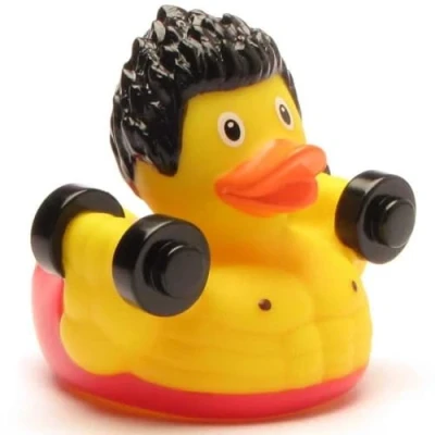 Immagine di Bodybuilding Paperella di Gomma Anatra da Bagno Rubber Duck Bathduck Duckshop L: 8,5 cm
