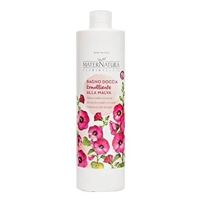 Immagine di Maternatura, Bagno Doccia Emolliente alla Malva, Deterge e Idrata la Pelle con Delicatezza, Bagnoschiuma Aromatico Bio, Made in Italy 500 ml