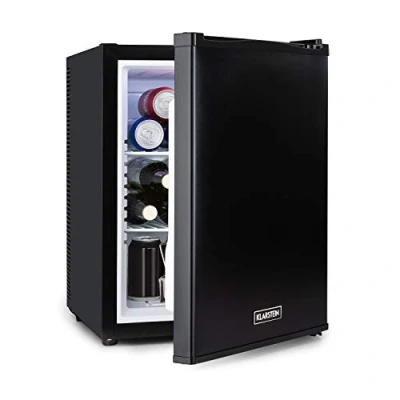 Immagine di KLARSTEIN Happy Hour Mini Frigo Portatile da Camera, Frigorifero Silenzioso Ufficio, con Illuminazione Interna e Ripiani Rimovibili, 5 15C, 40L