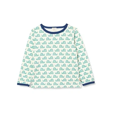 Immagine di loud + proud Maglietta a Maniche Lunghe con Stampa Lumaca, certificata GOTS T Shirt, Origanp, 98 cm 104 Unisex Bambini e Ragazzi