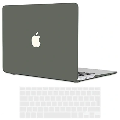 Immagine di TECOOL Custodia MacBook Air 13 Pollici 2010 2017, Cover Mac A1466 A1369 Case Rigida in Plastica Sottile e Copritastiera Silicone [EU Layout], verde notte