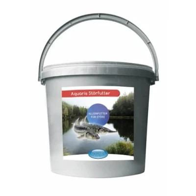 Immagine di AQUARIS mangime per Pesci storione Non intorbida l&#039;acqua e Contiene Molti nutrienti con Elementi utili Facilmente digeribili 3808 g / 5,6 L 6 mm