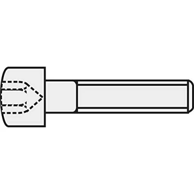 Immagine di TOOLCRAFT 839675 Viti cilindriche M4 8 mm Interno Esagonale DIN 912 Acciaio 8.8 annerite 100 pz.