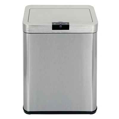 Immagine di ECHTWERK Cestino con sensore, a touchless, Elettrico, sensore di Movimento infrarosso, Funzione Soft Close, Corpo in Acciaio Inox, capacità 48 Litri, Grigio