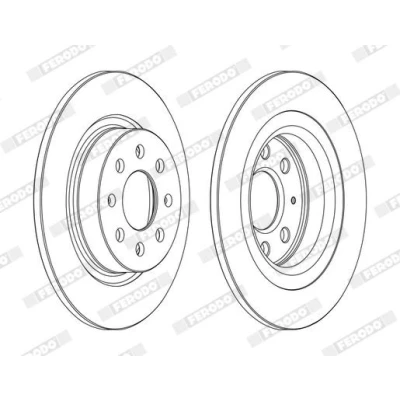 Immagine di FERODO PREMIER DDF1299C Disco freno 264 10 4 pieno rivestito con bulloni/viti FIAT: Grande Punto Hatchback, Evo Hatchback