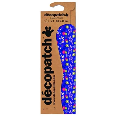 Immagine di Decopatch C813C 1 busta da 3 fogli di carta stampata 30x40 cm, fiorellini per bambini
